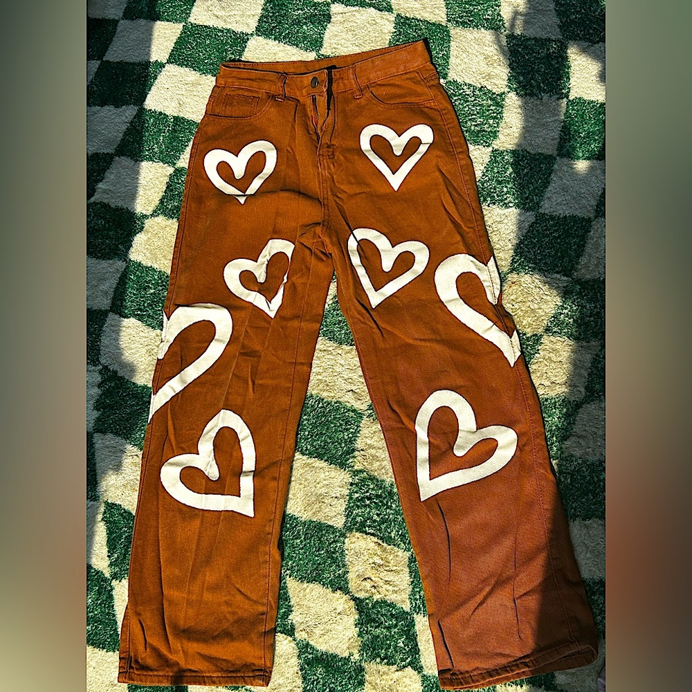 Spray paint Heart Jeans brown